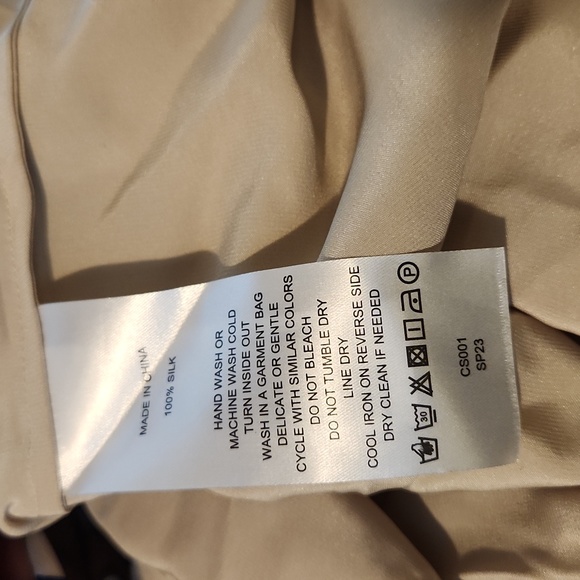 NWT Quince 100% Washable Silk Halter Top Champagne Sz S - Picture 7 of 8